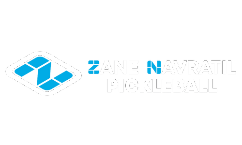 A green background with the name zane navroz pickleball.